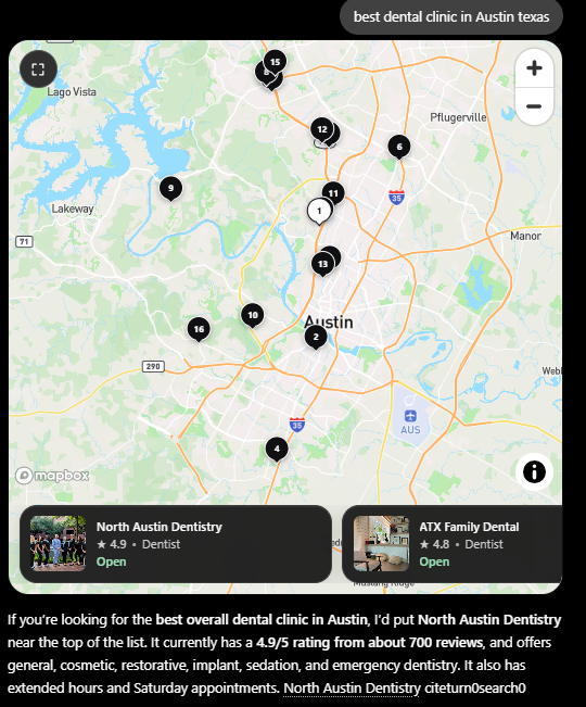 best clinic in Austin recommended by ChatGPT